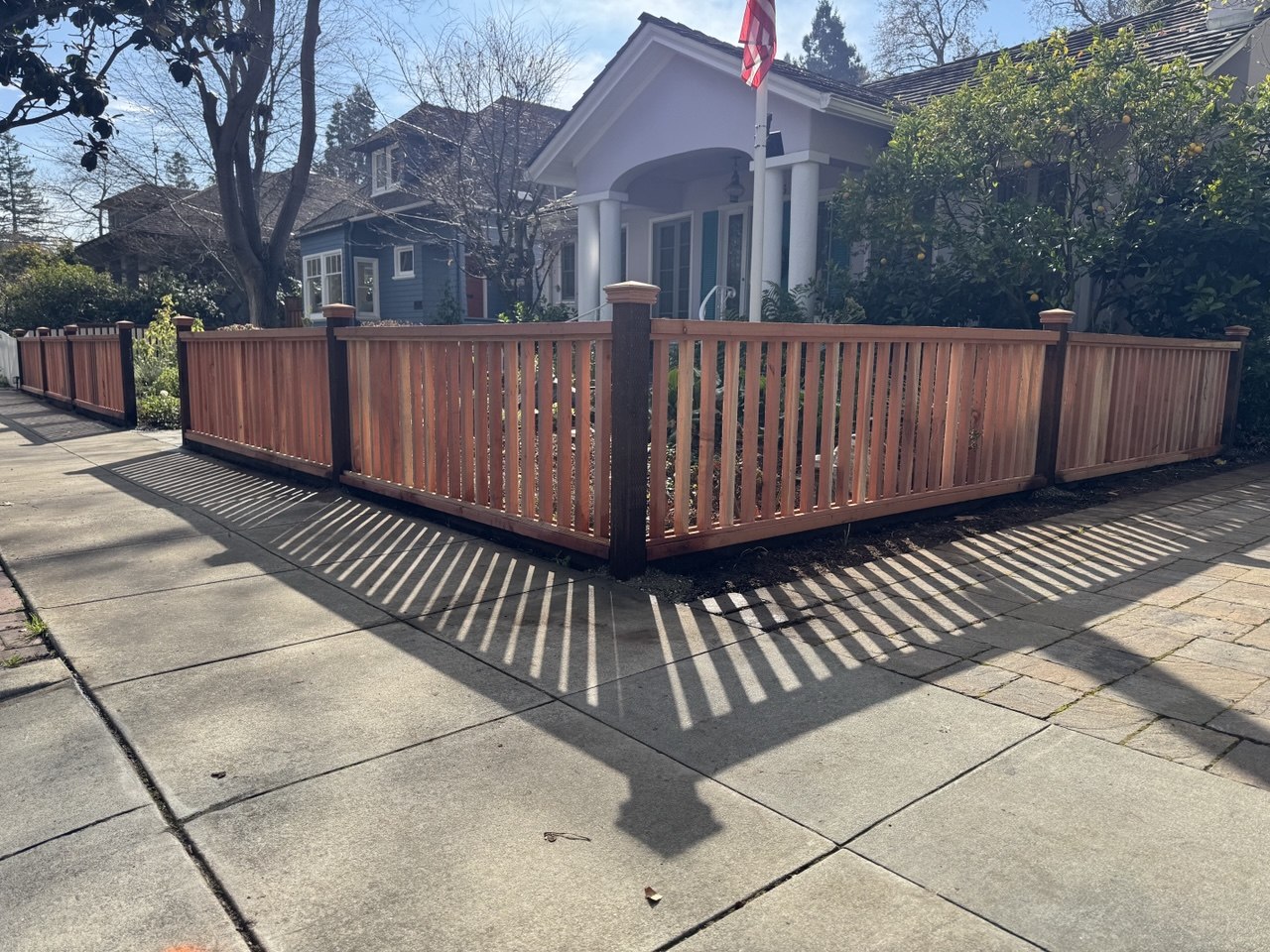 Hampel family fence work — attention to detail